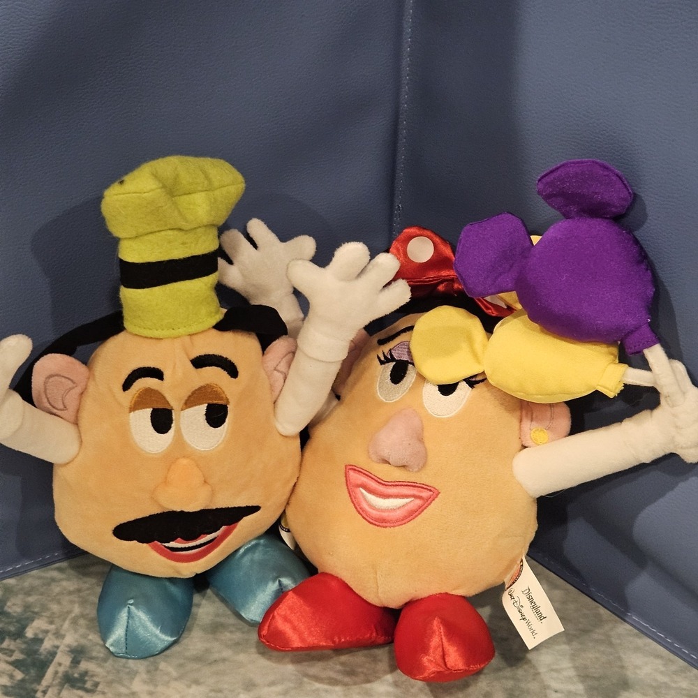 Disney Parks Mr & Mrs Potato Head Plush Set 2009 Toy Story Mattel Rare